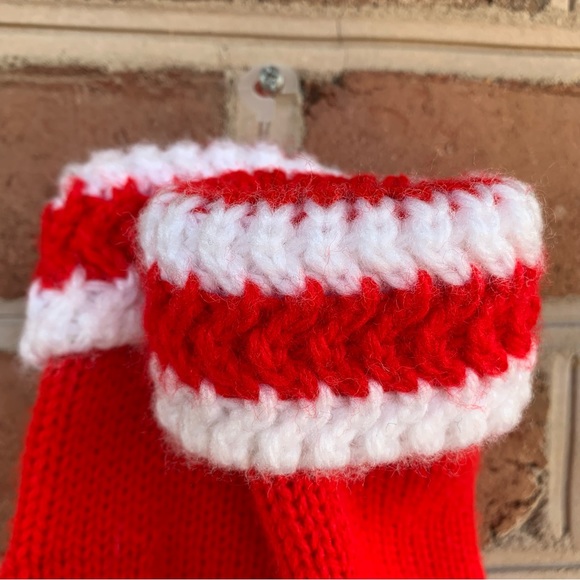 Vintage mittens. Santa mittens. Red mittens - Picture 2 of 4